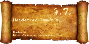 Heidecker Tamás névjegykártya