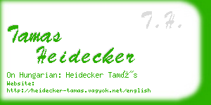 tamas heidecker business card